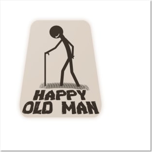 Happy Old Man - Grandpa Posters and Art